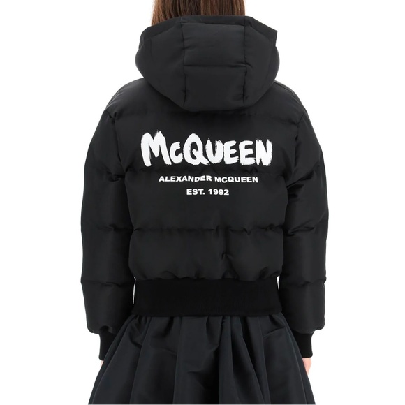 Alexander McQueen size 38 black puffer jacket